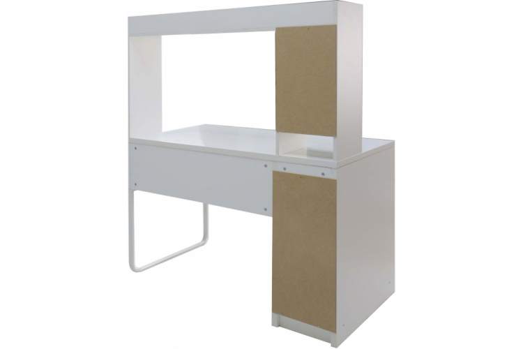 Компьютерный стол Сити-12 белый шелк-14