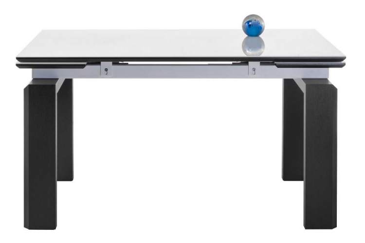 Стол стеклянный Давос белый / венге-1