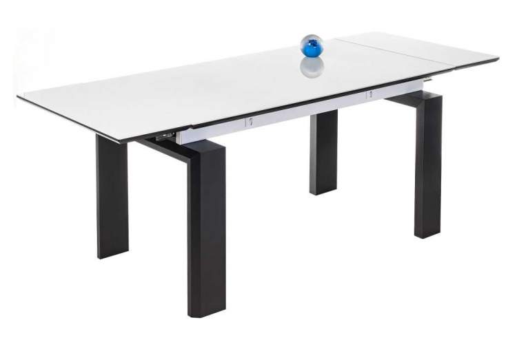 Стол стеклянный Давос белый / венге-2