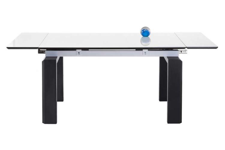 Стол стеклянный Давос белый / венге-3