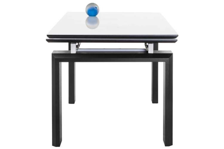 Стол стеклянный Давос белый / венге-4