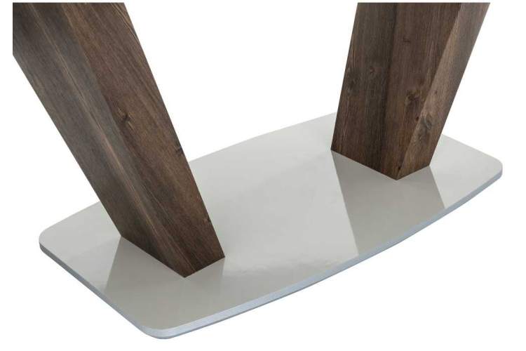 Стол стеклянный Петир серый / орех кантри-6