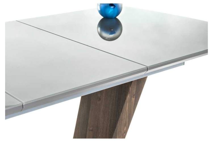 Стол стеклянный Петир серый / орех кантри-7