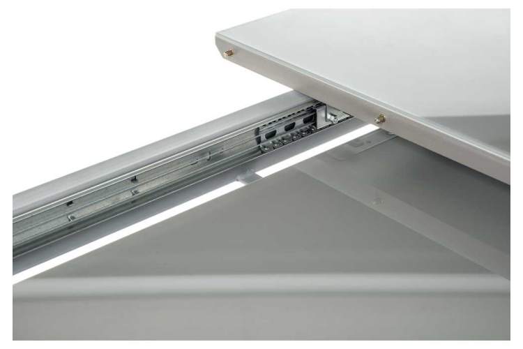 Стол стеклянный Петир серый / орех кантри-9