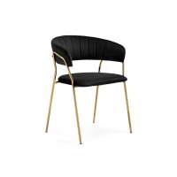 Стул на металлокаркасе Kamelia 1 black / gold Стул на металлокаркасе Kamelia 1 black / gold