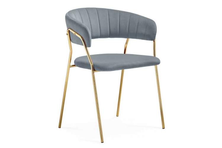 Kamelia 1 gray / gold Стул на металлокаркасе