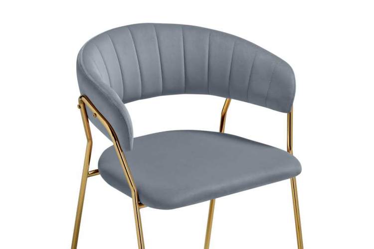 Kamelia 1 gray / gold Стул на металлокаркасе-4
