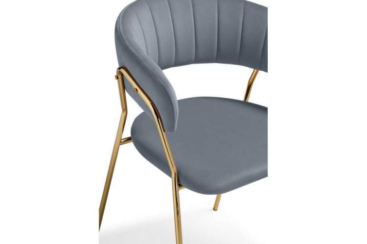 Kamelia 1 gray / gold Стул на металлокаркасе-5