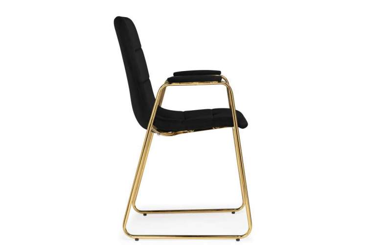Стул на металлокаркасе black / gold-2