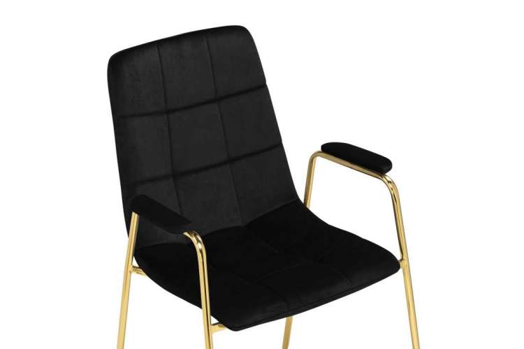 Стул на металлокаркасе black / gold-4