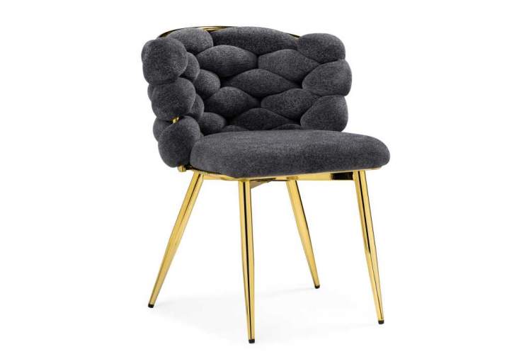 Стул на металлокаркасе Rendi gray / gold