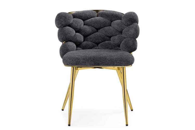 Стул на металлокаркасе Rendi gray / gold-1