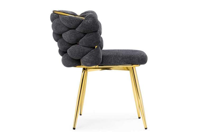 Стул на металлокаркасе Rendi gray / gold-2