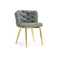 Стул на металлокаркасе на металлокаркасе Rendi light gray / gold