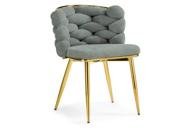 Стул на металлокаркасе на металлокаркасе Rendi light gray / gold