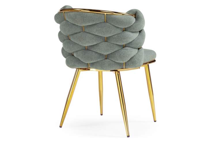 Стул на металлокаркасе на металлокаркасе Rendi light gray / gold-4