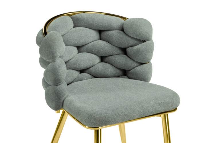 Стул на металлокаркасе на металлокаркасе Rendi light gray / gold-5