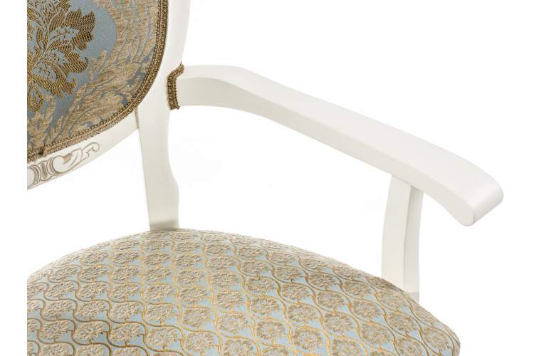 Кресло Adriano 2 молочный с патиной-10