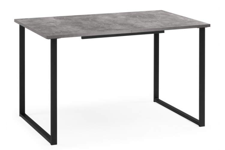 Стол деревянный Лиман 117 (157) x 77 бетон светлый / черный матовый