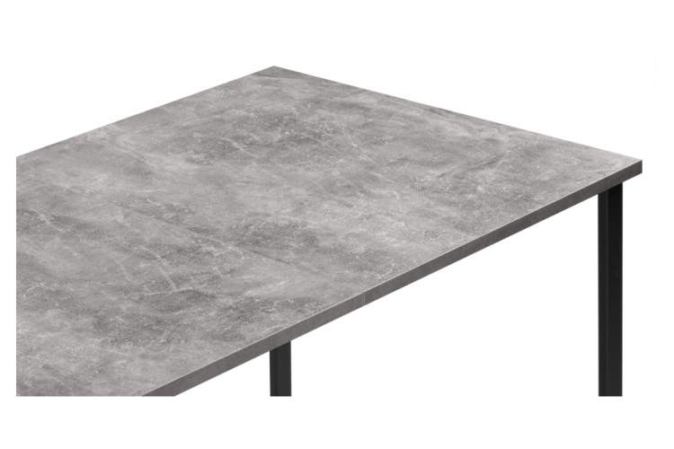 Стол деревянный Лиман 117 (157) x 77 бетон светлый / черный матовый-12