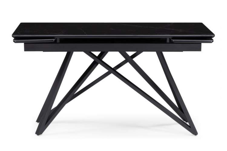 Керамический стол Вилсон 140(200)х80 черный мрамор shakespeare black / черный-2