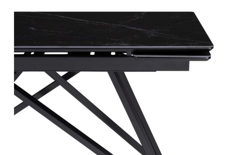 Керамический стол Вилсон 140(200)х80 черный мрамор shakespeare black / черный-3