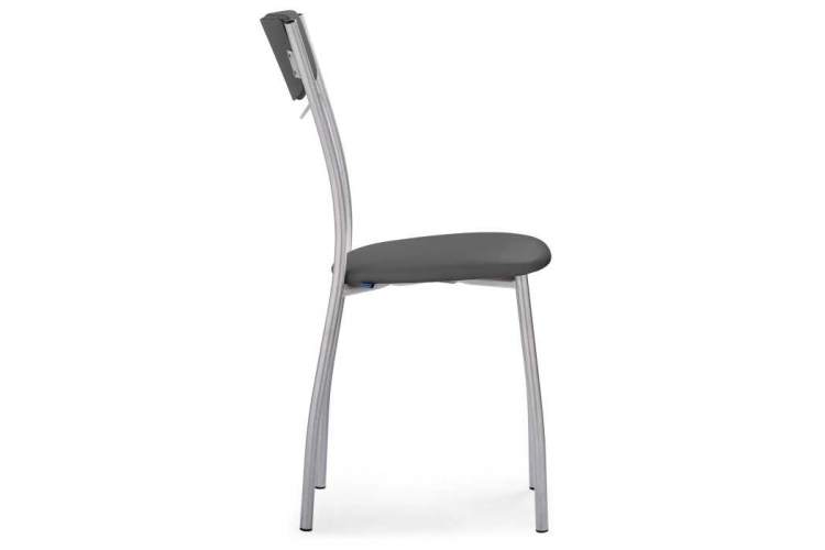 Стул на металлокаркасе Goki с мягкой спинкой серый полимер / светлый мусс-2