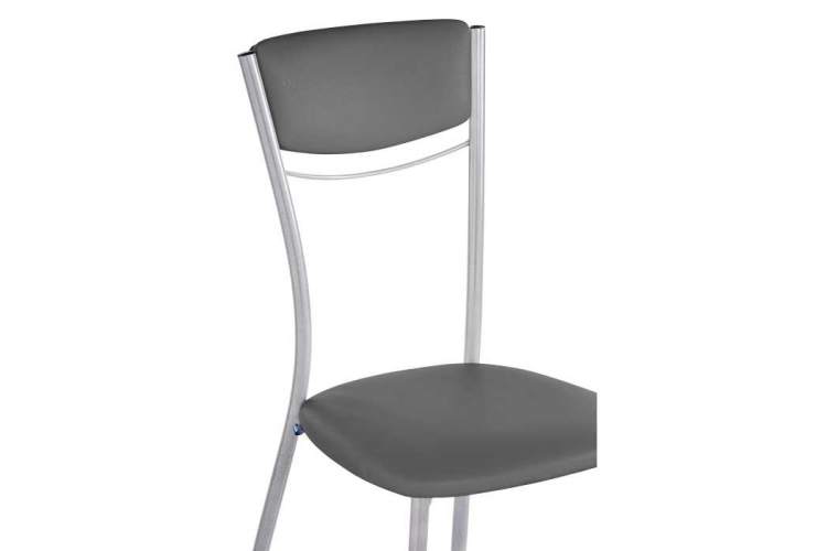 Стул на металлокаркасе Goki с мягкой спинкой серый полимер / светлый мусс-4