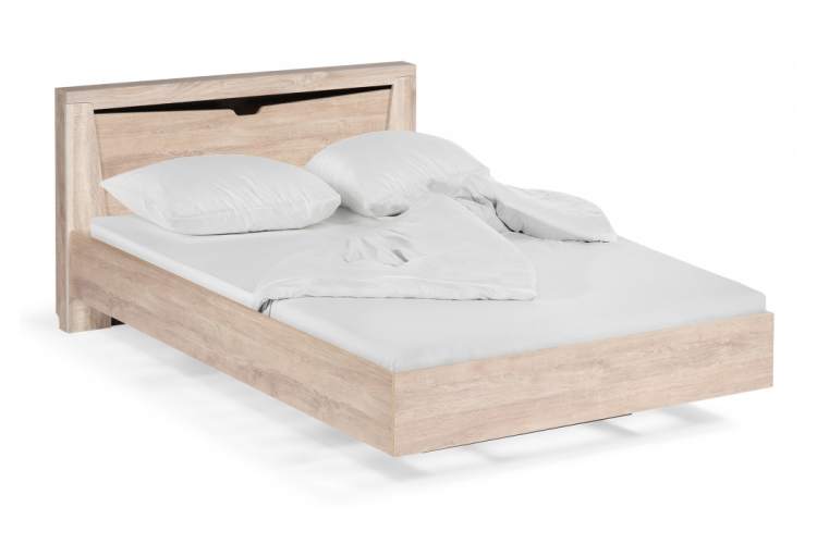 Кровать Магантия 160х200 с ПМ парящая дуб баррик