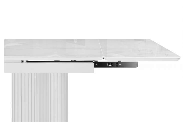 Стол стеклянный Мален 240x110 белый мрамор / белый-12