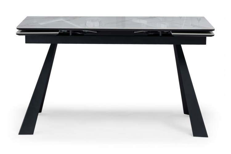Керамический стол Маунт 140x80 белый мрамор / черный-8