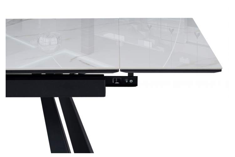 Керамический стол Маунт 140x80 белый мрамор / черный-11