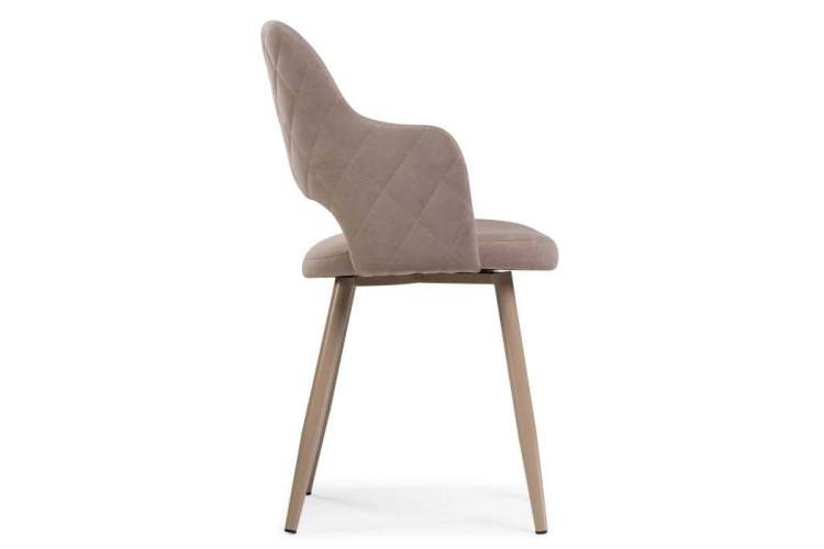 Стул на металлокаркасе Гутрид ромбы сзади капучино-3