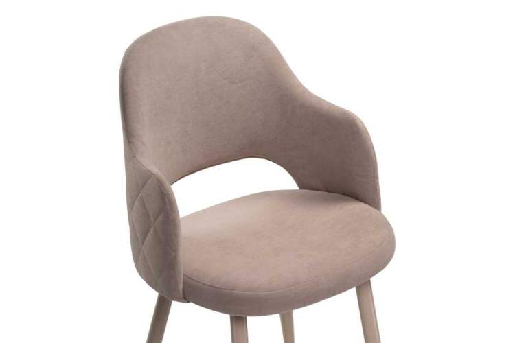 Стул на металлокаркасе Гутрид ромбы сзади капучино-5