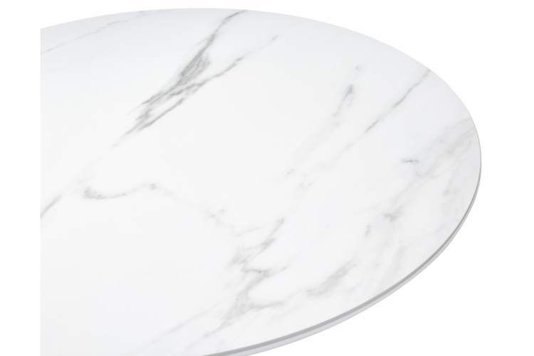Керамический стол Тулип 90х74 белый мрамор / белый-4