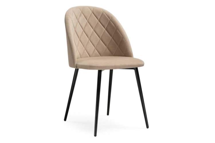 Стул на металлокаркасе Зест микровелюр 05 / черный глянец