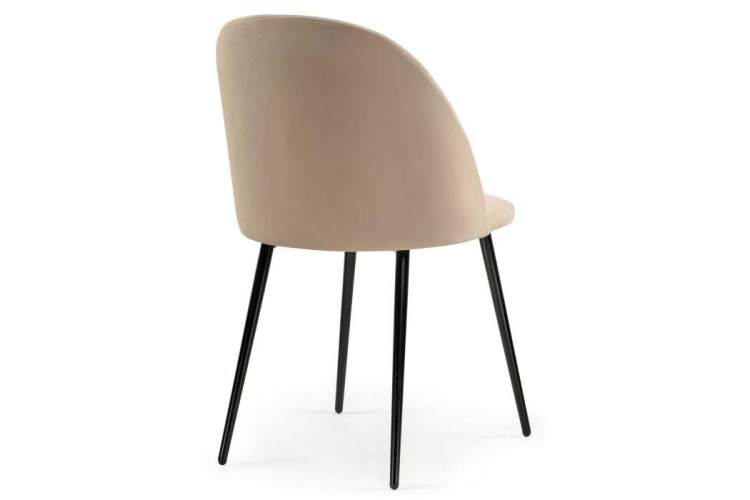 Стул на металлокаркасе Зест микровелюр 05 / черный глянец-3