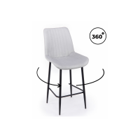Барный стул Седа 360 светло-серый (zd 960) / черный np
