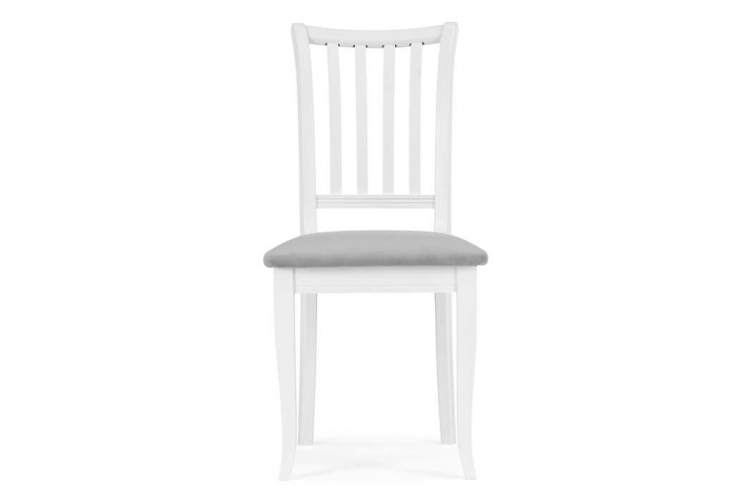 Стул деревянный Фрезино белый / Тедди серый ВР9.024-1