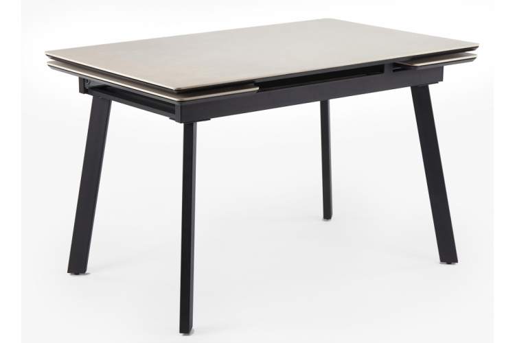 Керамический стол Норман 140(200)х80 carmen light grey / черный