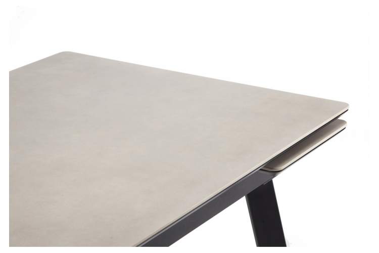 Керамический стол Норман 140(200)х80 carmen light grey / черный-4