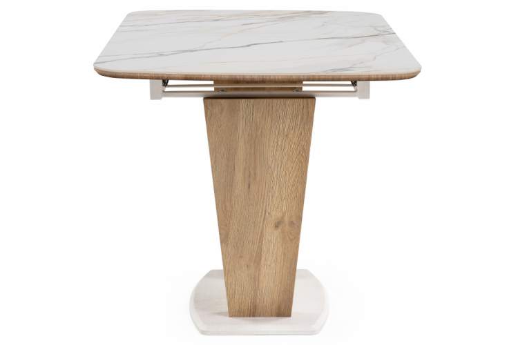 Керамический стол Петир 120(160)х80х75 gilt white / дуб монтана-4