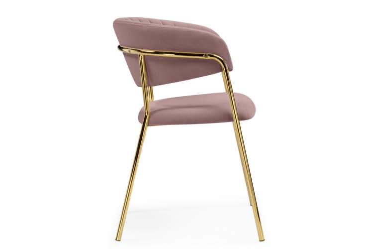 Стул на металлокаркасе Kamelia светло-фиолетовый / золотой-6