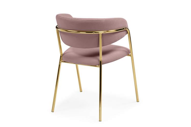 Стул на металлокаркасе Kamelia светло-фиолетовый / золотой-7