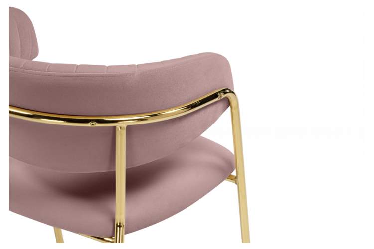 Стул на металлокаркасе Kamelia светло-фиолетовый / золотой-10