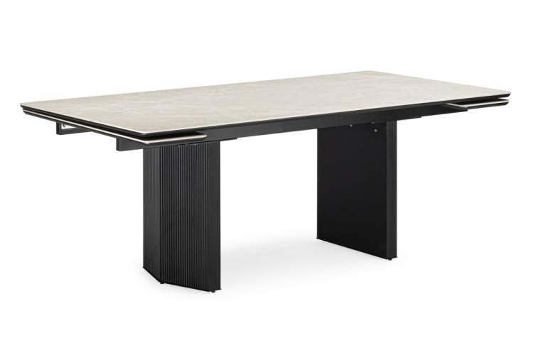 Керамический стол Монерон 200x100 burberry bianco matt / черный