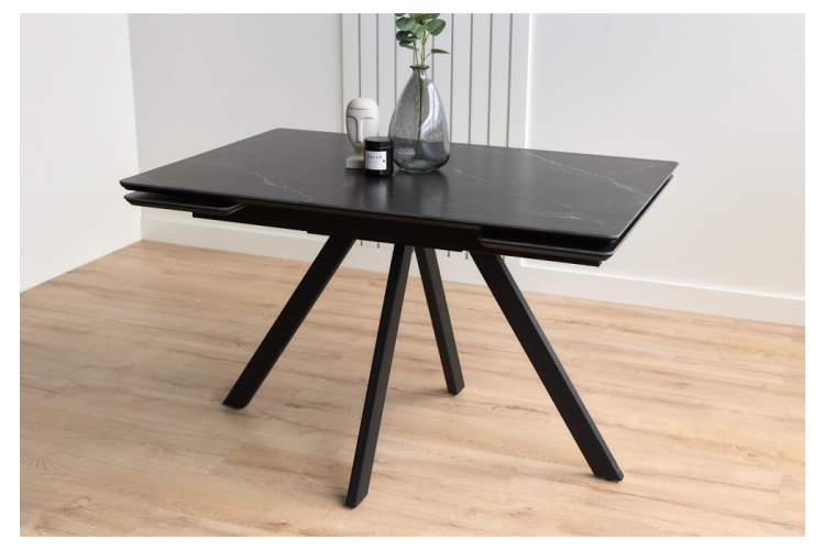 Керамический стол Вилли 120(180)х80 shakespeare black / черный-8