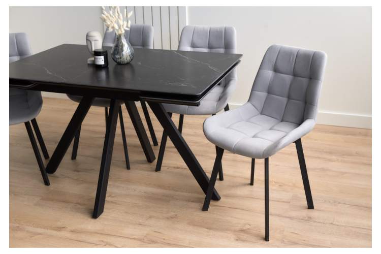 Керамический стол Вилли 120(180)х80 shakespeare black / черный-12