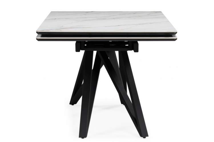 Керамический стол Вилсон 160(220)х89 белый gilt white / черный-3
