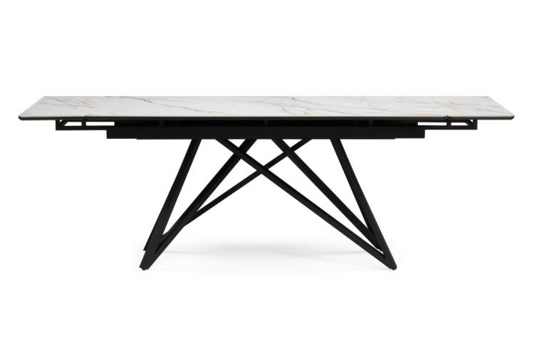 Керамический стол Вилсон 160(220)х89 белый gilt white / черный-4